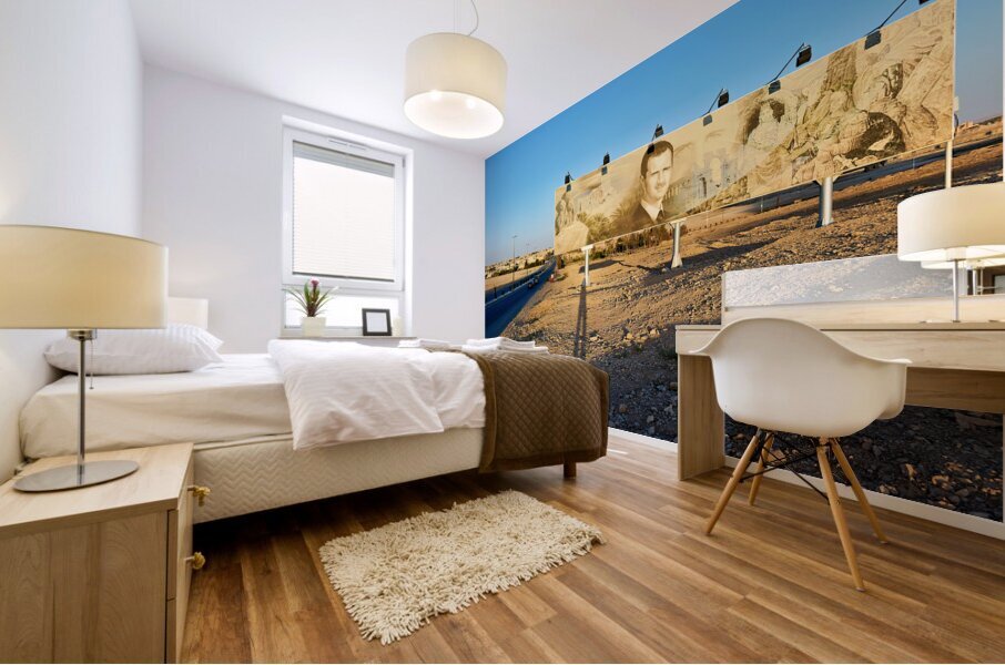 Syria. Palmyra. The cult of Assad Mural print