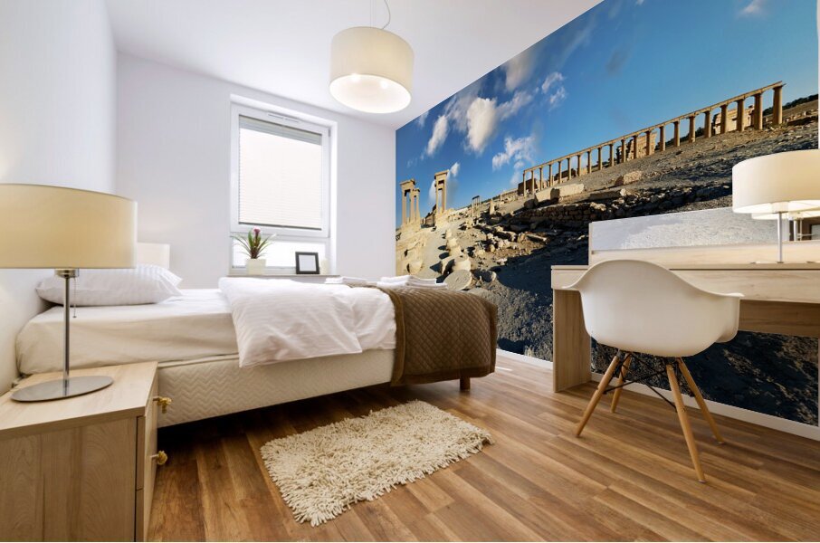 Syria. The ancient city of Palmyra. The tetrapylon Mural print