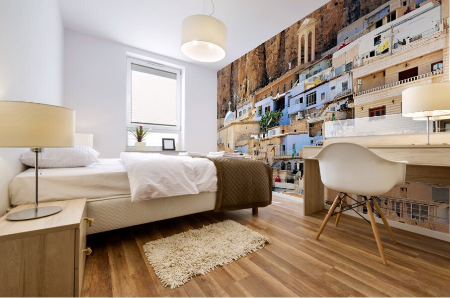 Syria. The Convent of Saint Thecla Mar Taqla in Maaloula Mural print