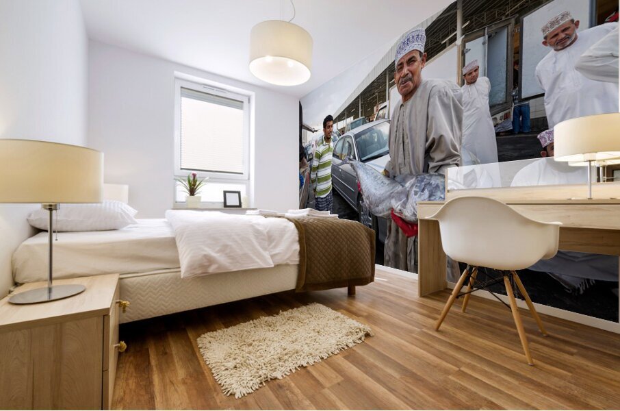 Oman. Muscat. The Fish Market Mural print