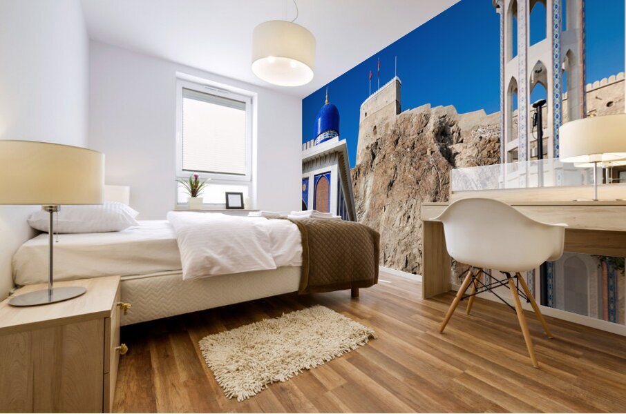 Oman. Muscat. Al Khor mosque Mural print