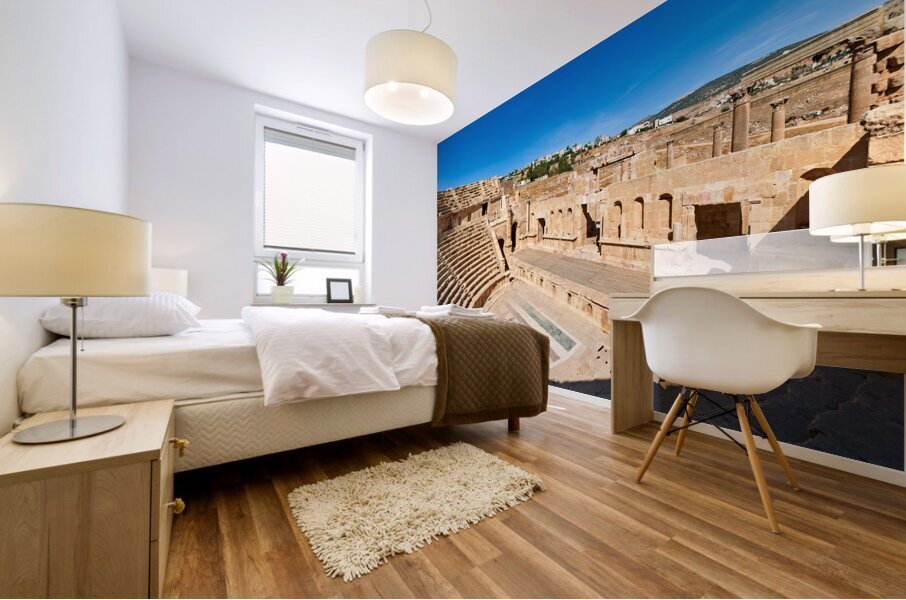 Jordan. The greco roman city of Gerasa Jerash. The theatre Mural print