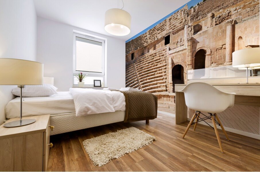 Jordan. The greco roman city of Gerasa Jerash. The theatre Mural print