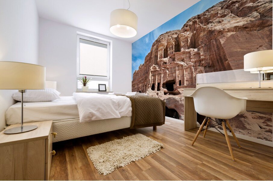 Jordan. Petra archaeological site. The Royal Tombs. Urn Tomb Mural print