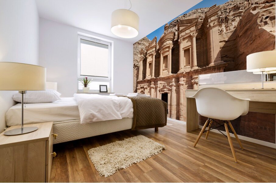 Jordan. Petra archaeological site. Ad Deir. The Monastery Mural print