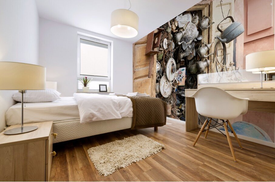 Morocco Marrakesh. Second hand dealer Mural print