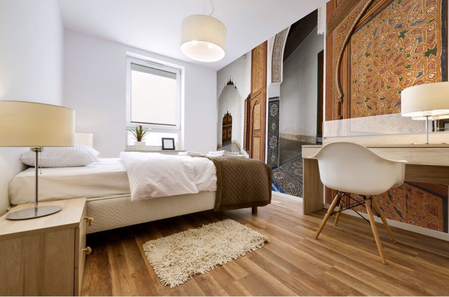 Morocco Marrakesh. The Bahia Palace Mural print