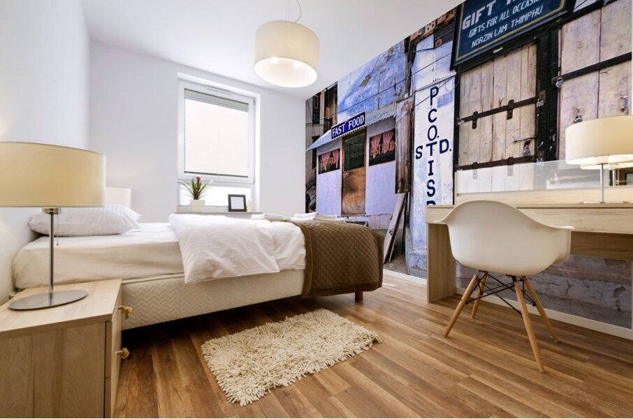 BHUTAN. Thimphu Valley Mural print