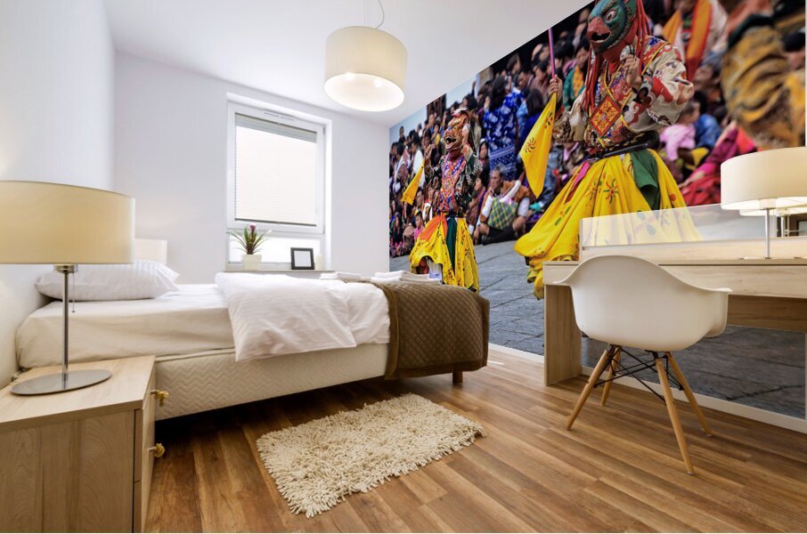 BHUTAN. Thimphu Tsechu Festival Mural print