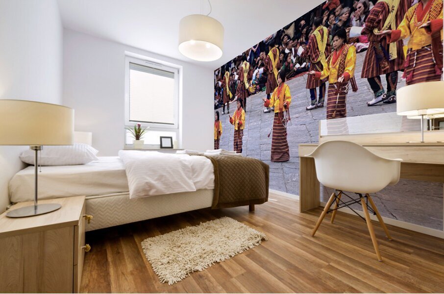 BHUTAN. Thimphu Tsechu Festival Mural print