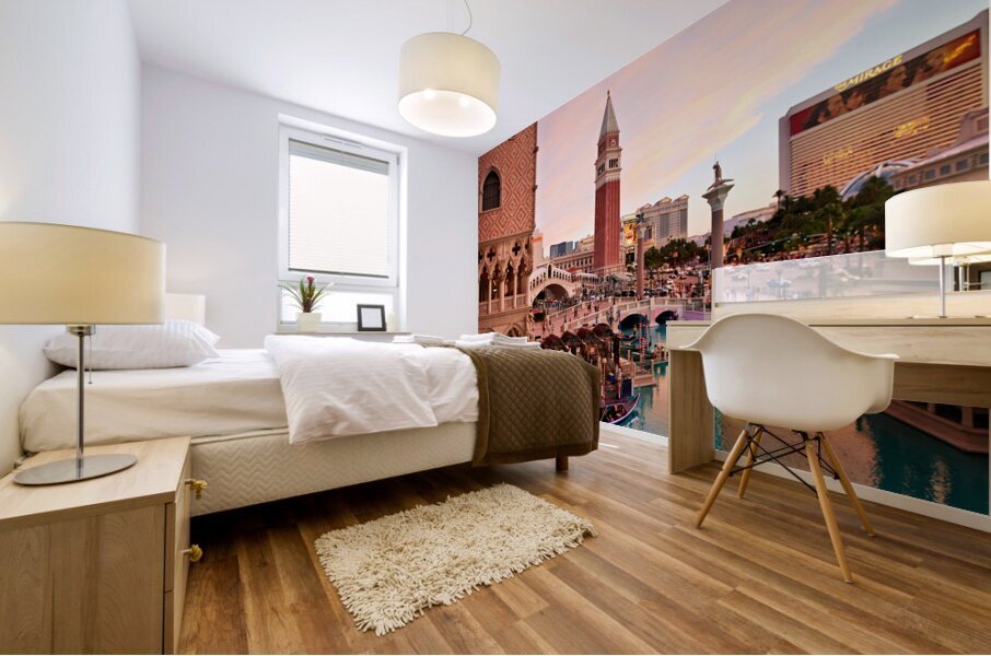 Venetian Hotel at Sunset. Las Vegas Nevada USA Mural print