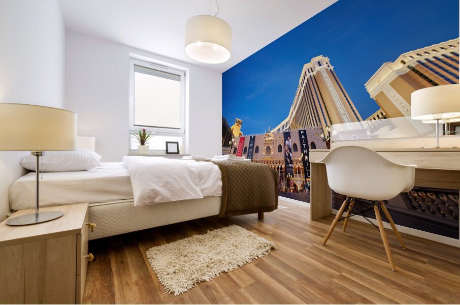 Venetian Hotel at Sunset. Las Vegas Nevada USA Mural print