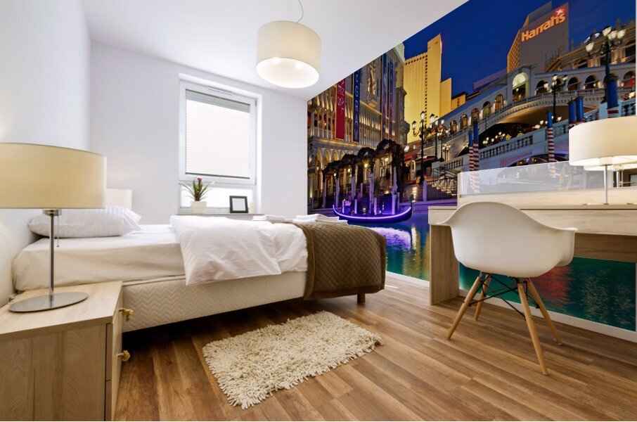 Venetian Hotel at Sunset. Las Vegas Nevada USA Mural print
