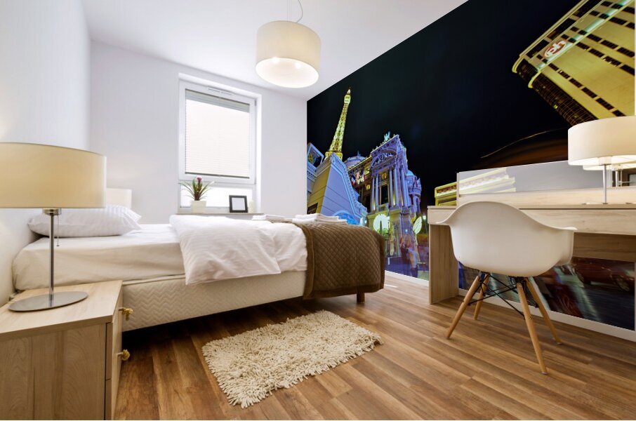 The Strip by night. Las Vegas Nevada USA Mural print