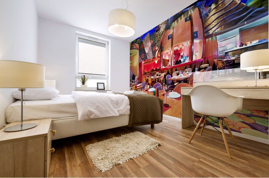 The Shopping Mall and pubs of Caesars Palace Hotel. Las Vegas Nevada USA Mural print