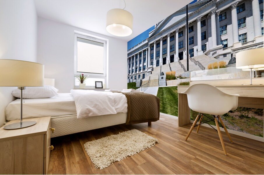 The Utah State Capitol house of government for the U.S. state of Utah. Mural print