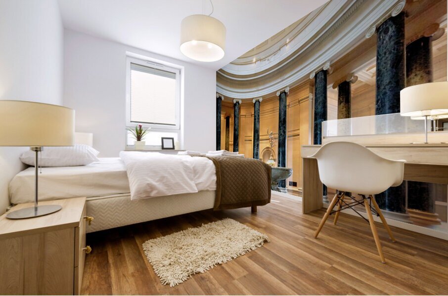 The central rotunda in the West Wing of the National Gallery of Art in Washington D.C. Mural print