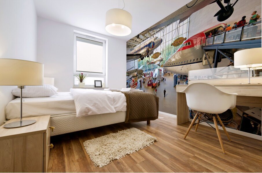 Inside the Smithsonian National Air and Space Museum. Washington D.C. Mural print