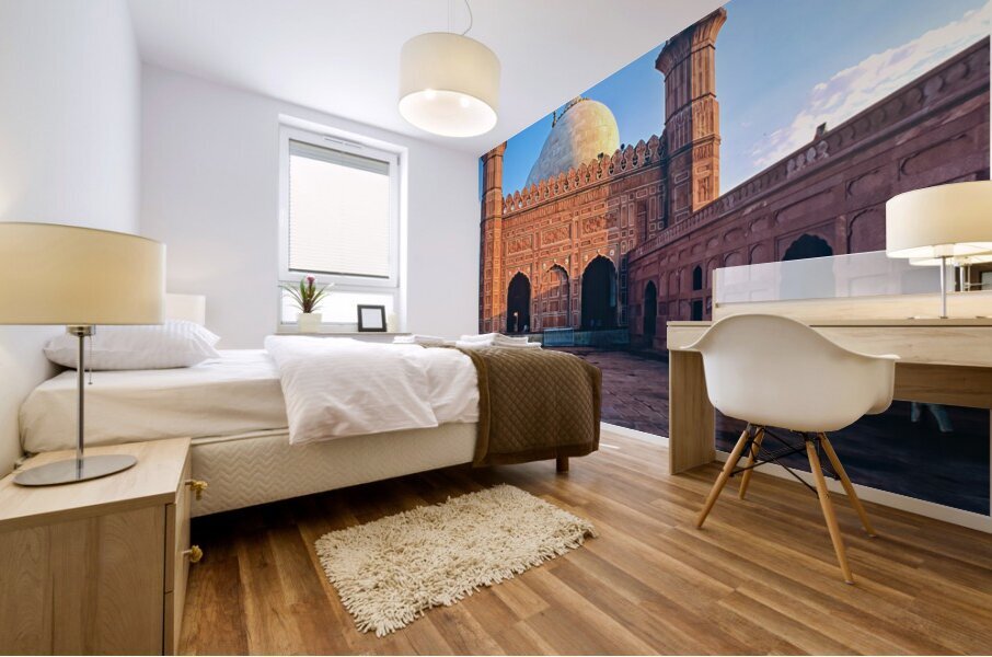 Pakistan. Badshahi mosque in Lahore Mural print