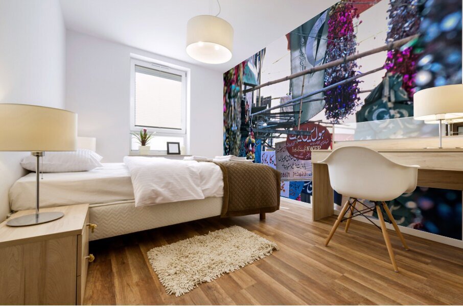 Pakistan. The streets of Peshawar Mural print