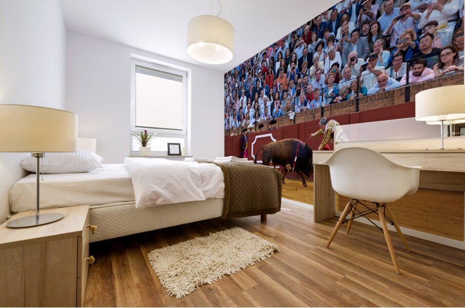 ANDALUSIA SPAIN. Bullfight in Seville Arena Mural print