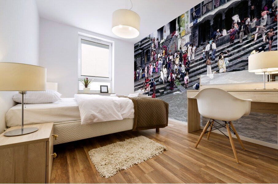 Nepal. Kathmandu. Pashupatinath Mural print