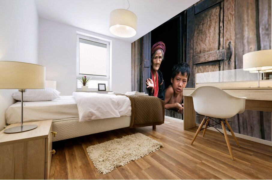 MYANMAR. Life in Kalaw village Mural print