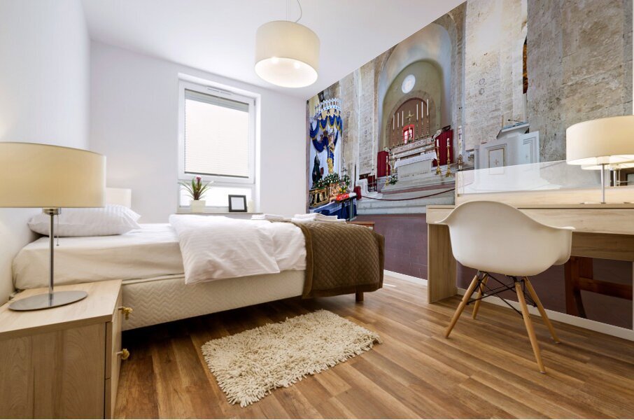 Gerace Calabria Italy. The interior of the Norman Cathedral Mural print