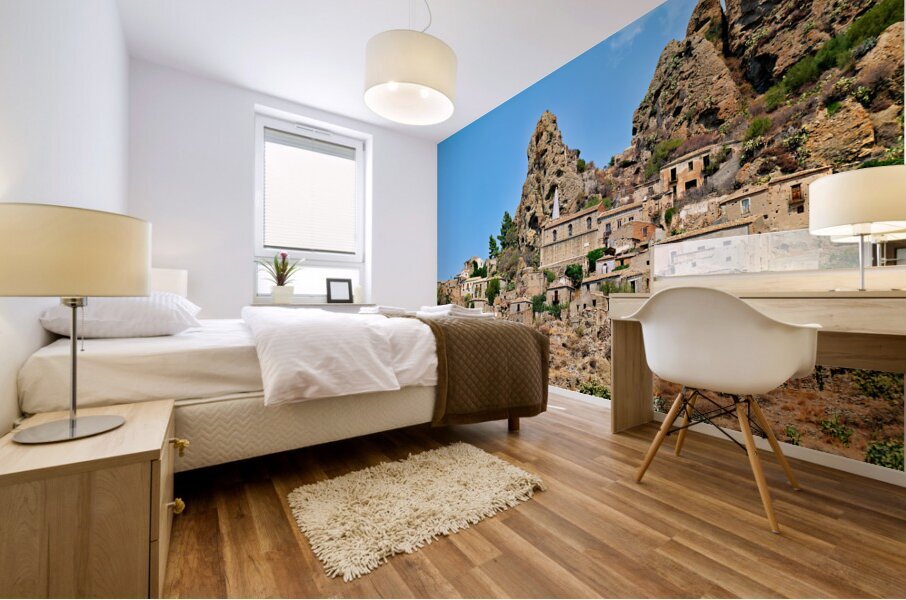 Pentedattilo Calabria Italy. Abandoned ghost town Mural print