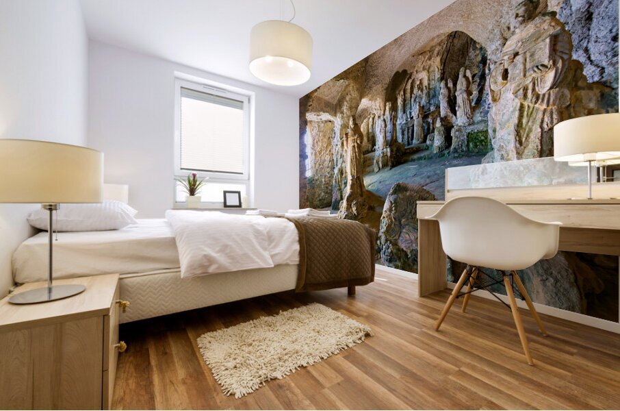 Pizzo Calabro. Calabria Italy. The cave church of Piedigrotta. Mural print