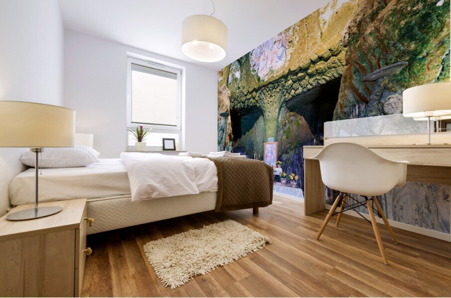 Pizzo Calabro. Calabria Italy. The cave church of Piedigrotta. Mural print