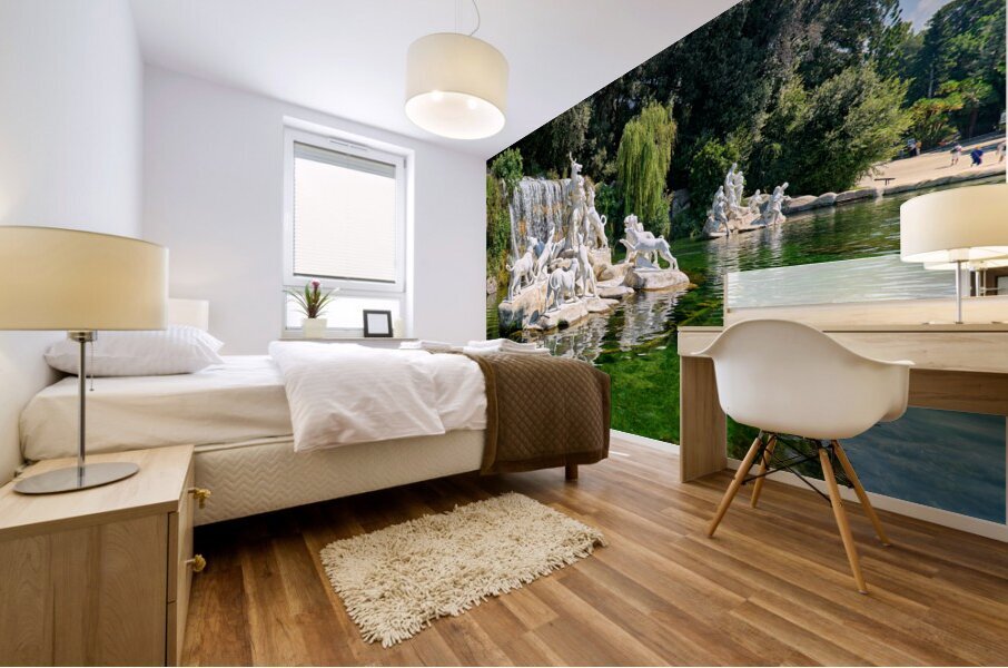 Caserta Campania Italy. The Royal Palace. The fountain of Diana and Actaeon Mural print