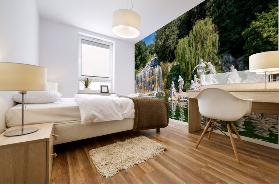 Caserta Campania Italy. The Royal Palace. The fountain of Diana and Actaeon Mural print