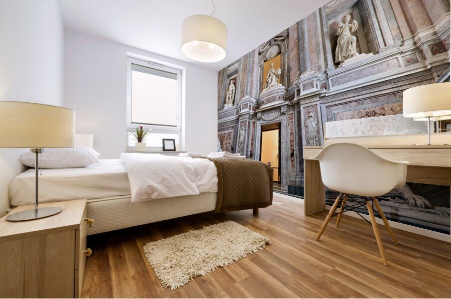 Caserta Campania Italy. The majestic entrance to the Royal Palace Mural print