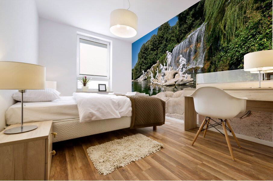 Caserta Campania Italy. The Royal Palace. The fountain of Diana and Actaeon Mural print