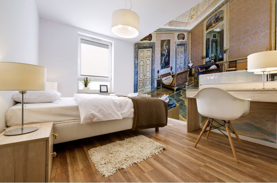 Caserta Campania Italy. The Royal Palace. The apartment of Queen Maria Carolina Mural print