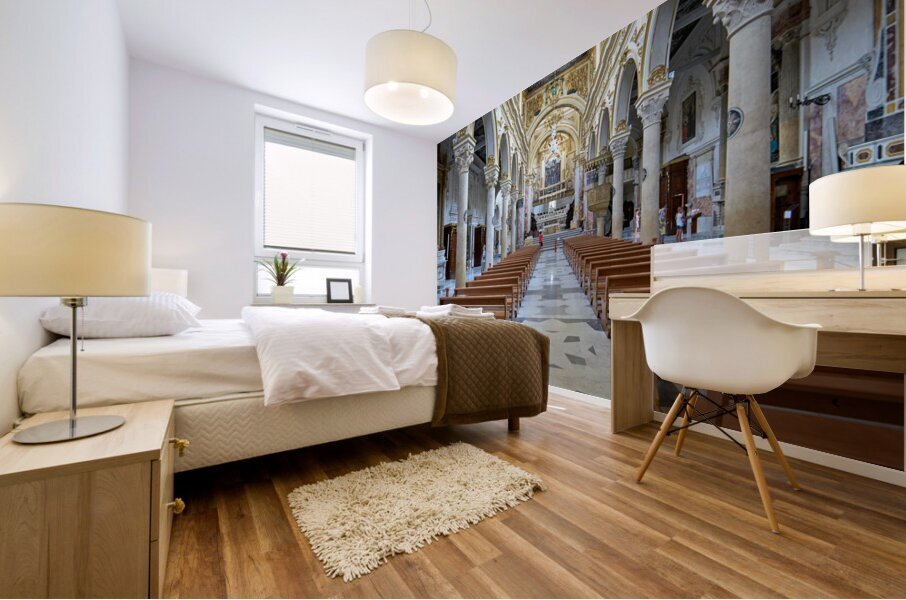 Matera Basilicata Italy. Basilica Pontificia Cattedrale di Maria Santissima della Bruna e SantEustachio Mural print