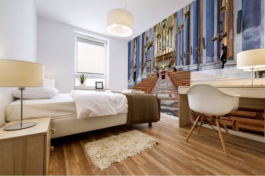 Naples Campania Italy. San Domenico Maggiore is a Gothic Roman Catholic church and monastery. Mural print