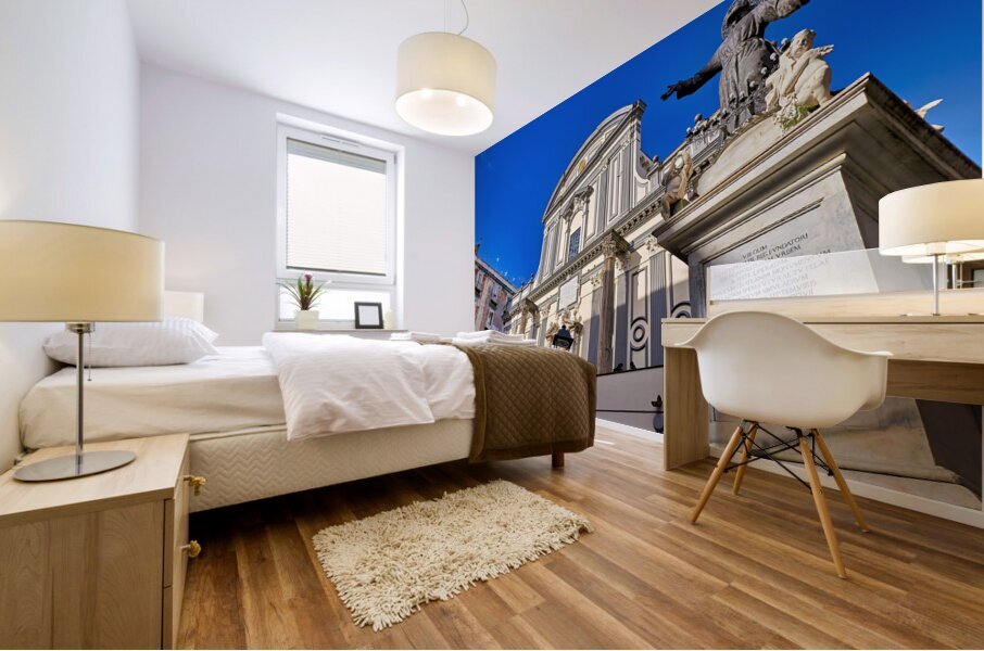 Naples Campania Italy. San Paolo Maggiore is a basilica church in Naples Mural print