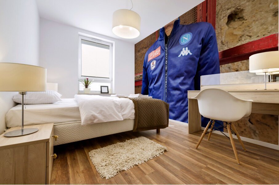 Naples Campania Italy. Statues figurines of the Christmas Nativity Scene in the artisan workshops of Via San Gregorio Armeno Mural print