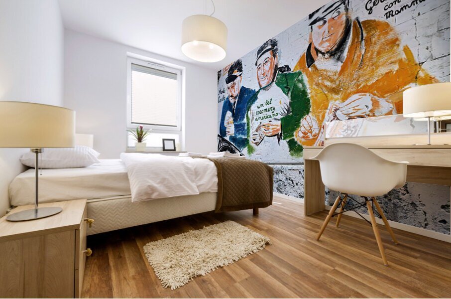 Naples Campania Italy. Street graffiti at Quartieri Spagnoli Spanish Quarters Mural print