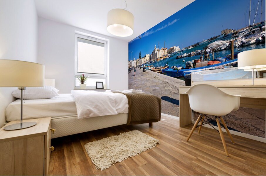 Apulia Puglia Italy. Trani. The seaport Mural print