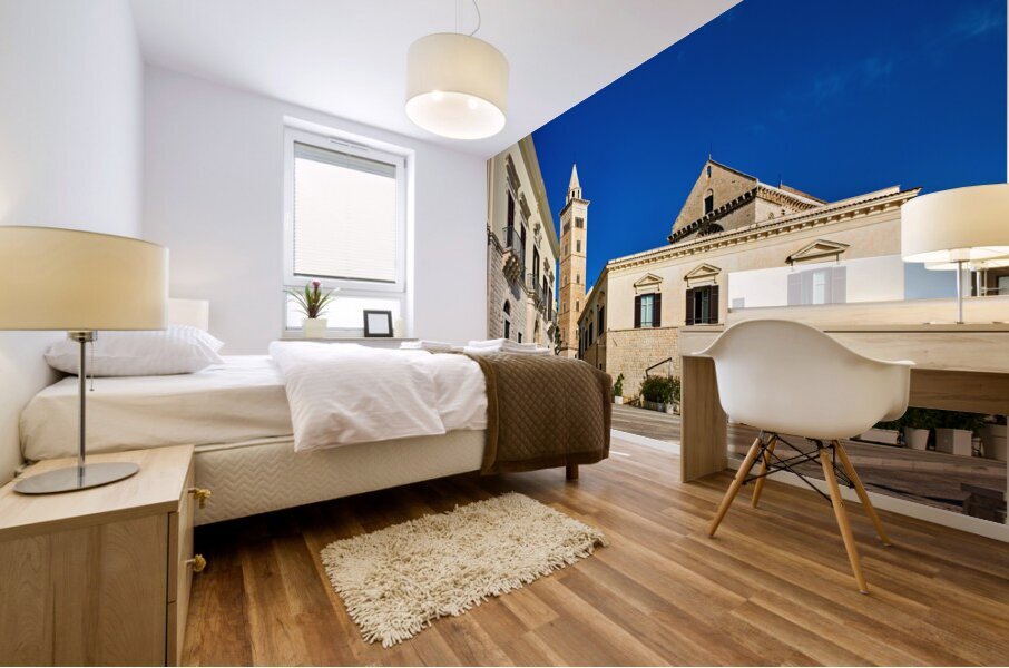 Apulia Puglia Italy. Trani. Basilica Cattedrale Beata Maria Vergine Assunta dedicated to Saint Nicholas Mural print