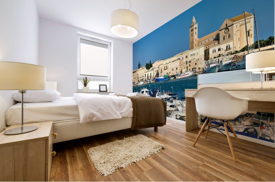 Apulia Puglia Italy. Trani. The seaport Mural print