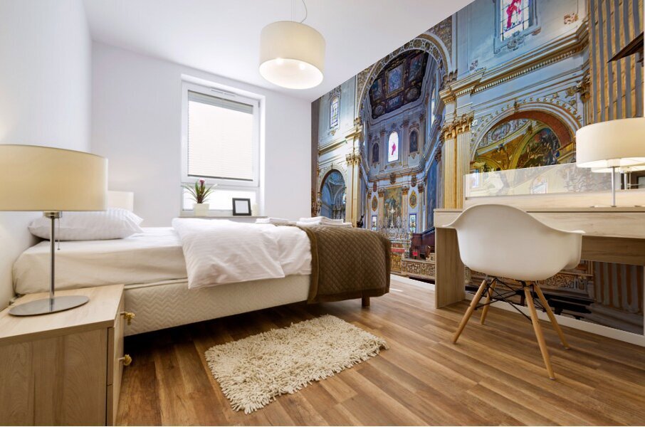 Apulia Puglia Salento Italy. Lecce. Cathedral Maria Santissima Assunta and Saint Orontius Mural print