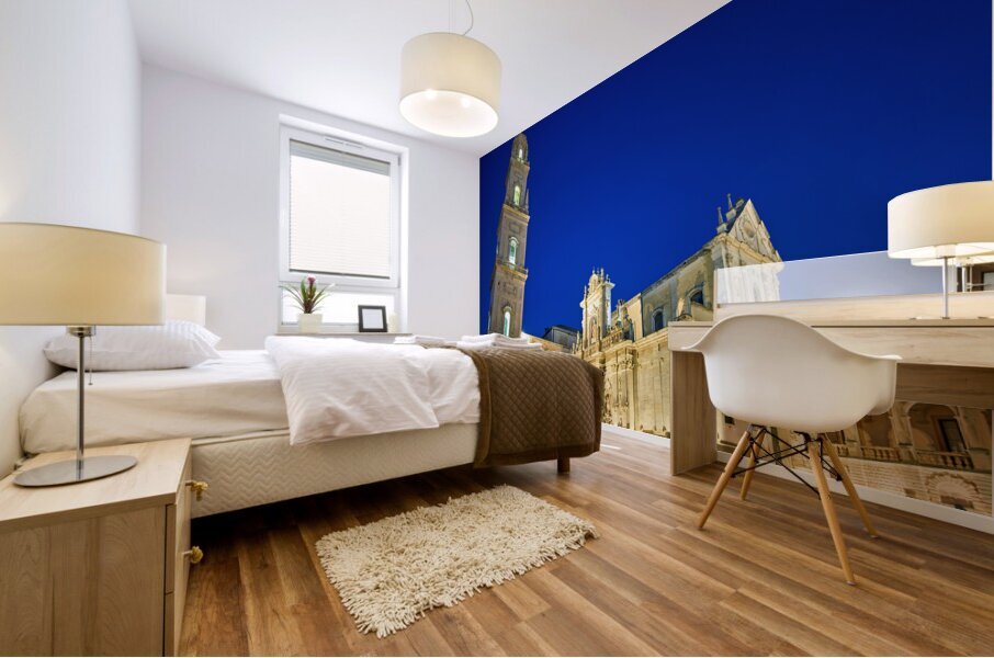 Apulia Puglia Salento Italy. Lecce. Cathedral Maria Santissima Assunta and Saint Orontius Mural print