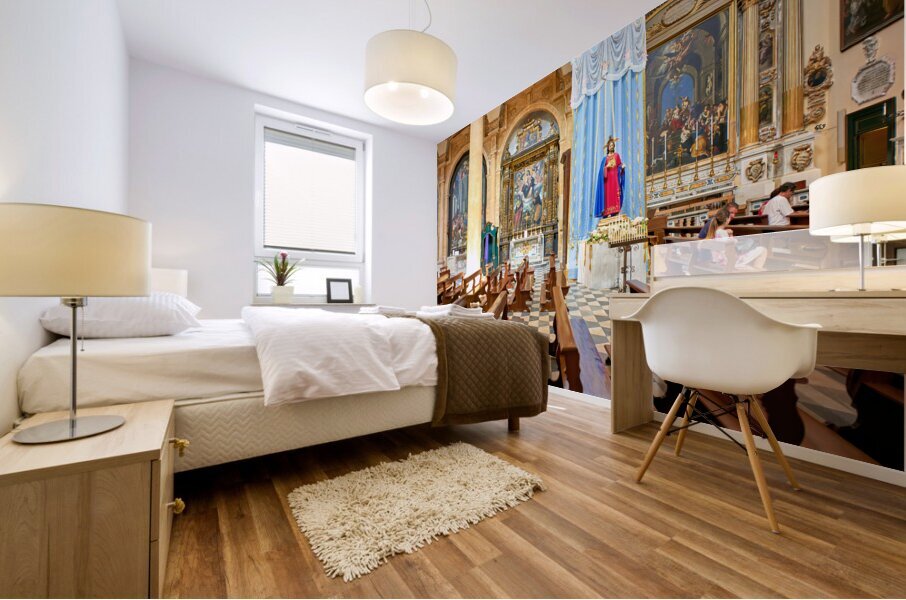 Salento. Apulia Puglia Italy. Gallipoli. The cathedral Mural print