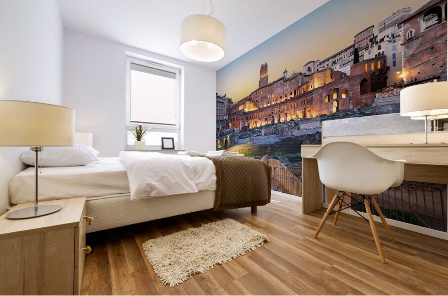 Rome Lazio Italy. Trajans market at Fori Imperiali. Trajans Forum Mural print