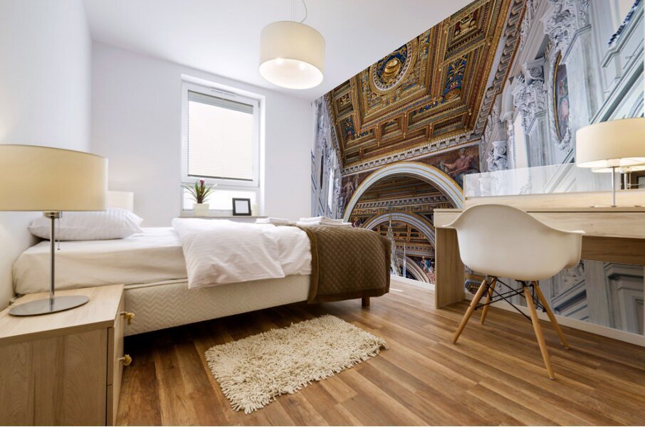 Rome Lazio Italy. The Archbasilica Cathedral of the Most Holy Savior and of Saints John the Baptist and John the Evangelist in the Lateran is a Catholic cathedral church and serves as the seat of the bishop of Rome the pope Mural print