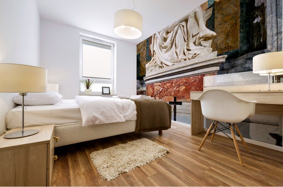 Rome Lazio Italy. Saint Peters Basilica in Saint Peters Square. The Pietà by Michelangelo Mural print